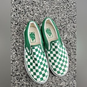 Vans Green Checkered Slip-On